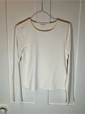 Old Navy Long Sleeve Crewneck Top - Cream